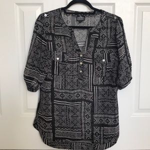 Aztec/tribal print blouse